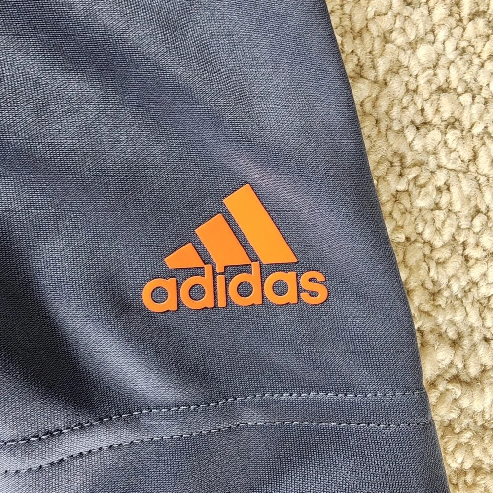 Adidas Polo Shirt Large Golf Performance Breathable Polyester Navy Blue Training